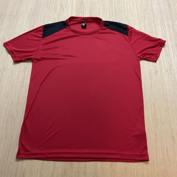 Red Other - São Paulo SPFC Soccer  T-Shirt Red Black Large Grande Short Sleeve
